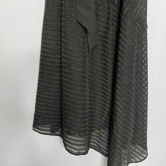 new RACHEL Rachel Roy Black Striped Asymmetrical Hem Maxi Dress US XS - Picture 4 of 7